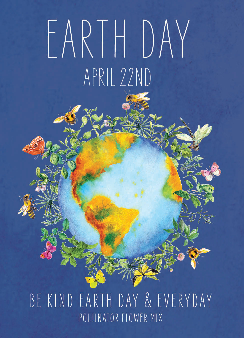 Earth Day Planet Pollinator - Pollinator Flower Mix - Bentley Seeds