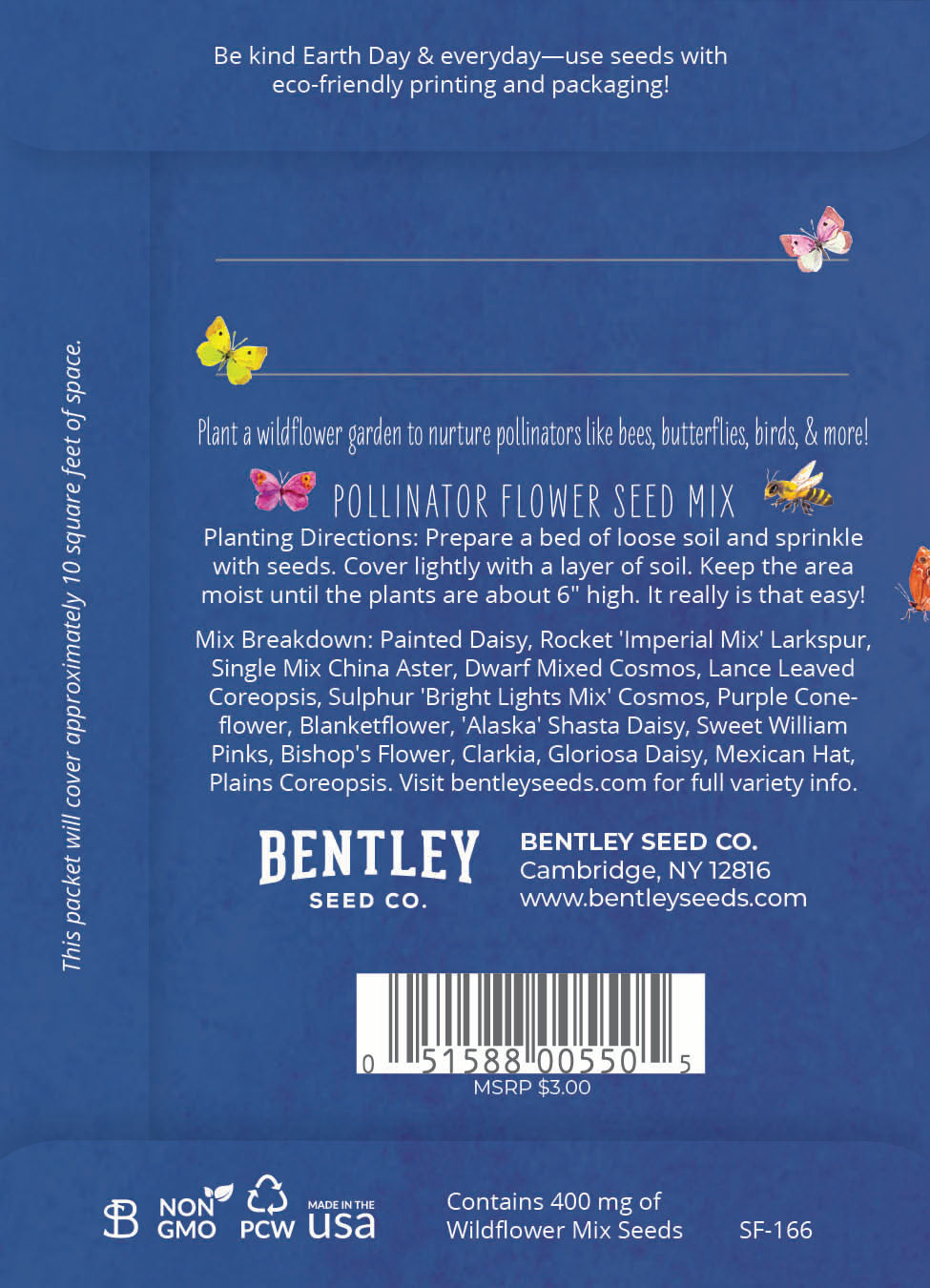 Earth Day Planet Pollinator - Pollinator Flower Mix - Bentley Seeds