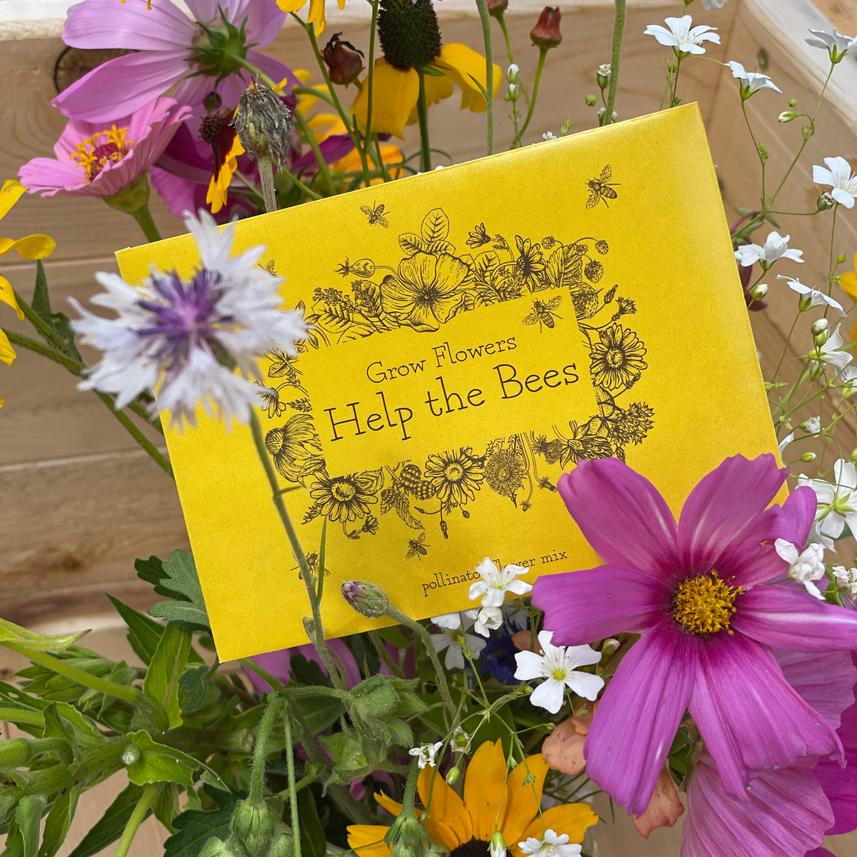 Grow Flowers Help the Bees flower seeds