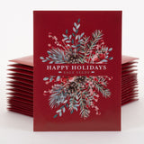 Happy Holidays Swag Gift Tag Card - Sage Seed Packets
