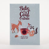 Baby It's Cold Outside Woodland Animals Gift Tag Card - Chocolate Cherry Sunflower Seed Packets