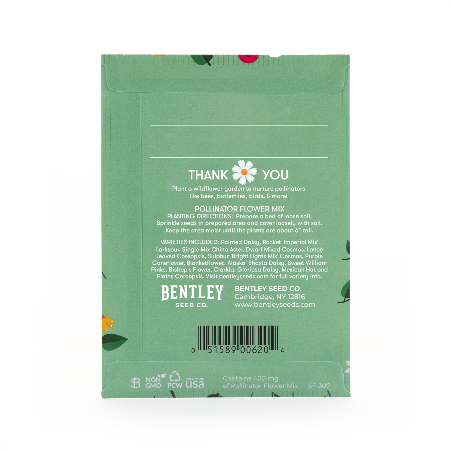 Thank You Today Everyday - Pollinator Flower Mix Seed Packets - Bentley Seeds