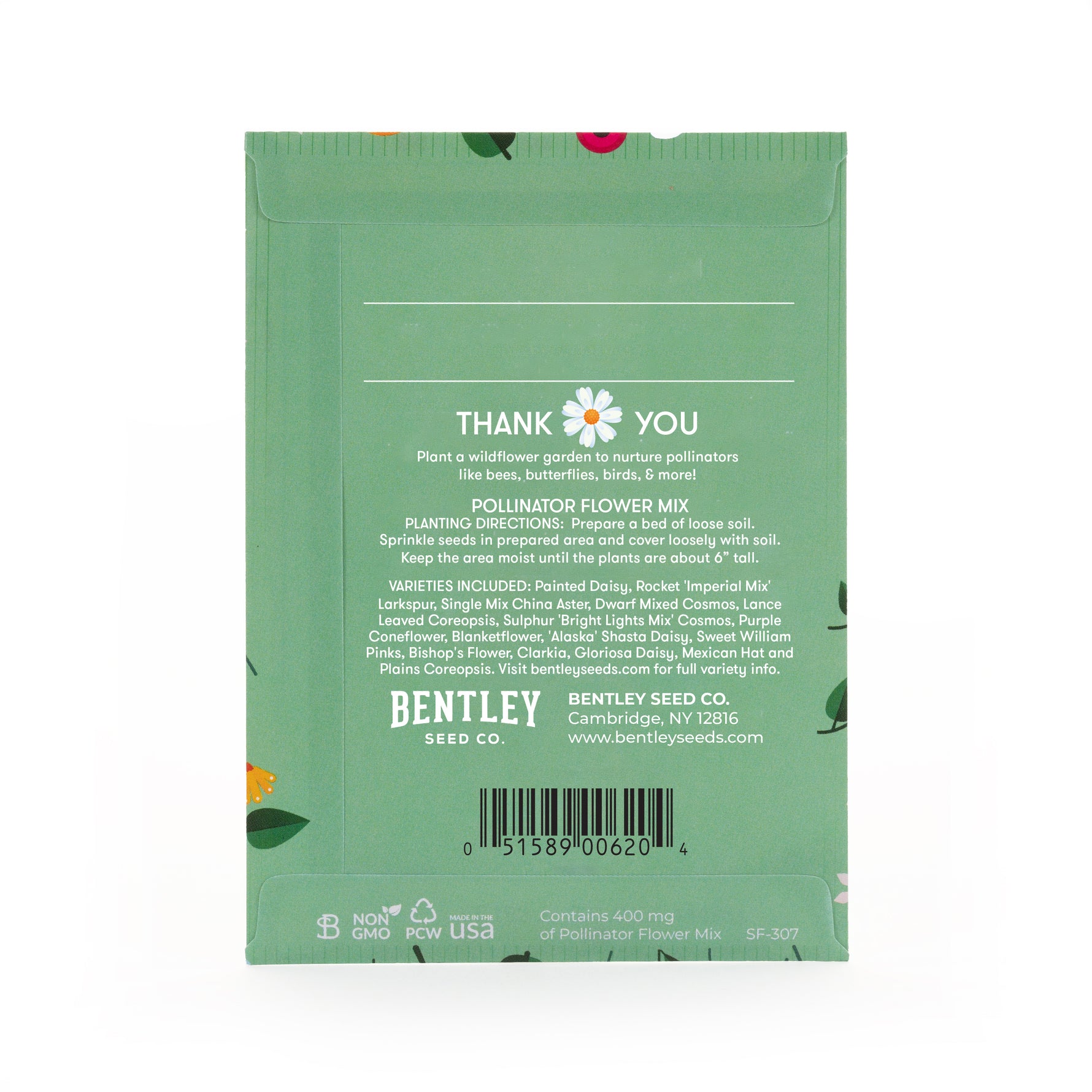 Thank You Today Everyday - Pollinator Flower Mix Seed Packets - Bentley Seeds