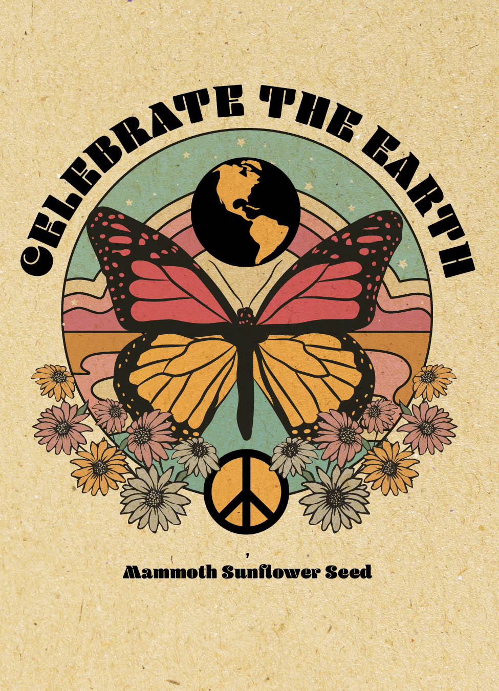 Earth Day Butterfly – Mammoth Sunflower Flower Mix Seed Packets