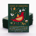 12 Days of Christmas Gift Tag Card flower seeds