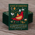 12 Days of Christmas Gift Tag Card flower seeds