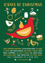 12 Days of Christmas Gift Tag Card flower seeds