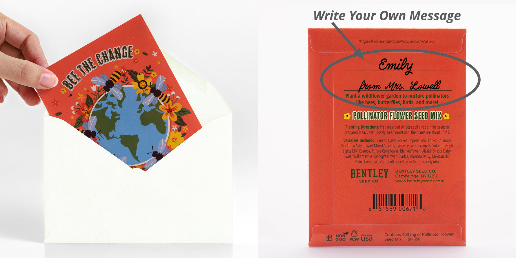 seeds of change garden seeds Bee The Change - Pollinator Flower Mix Seed Packets