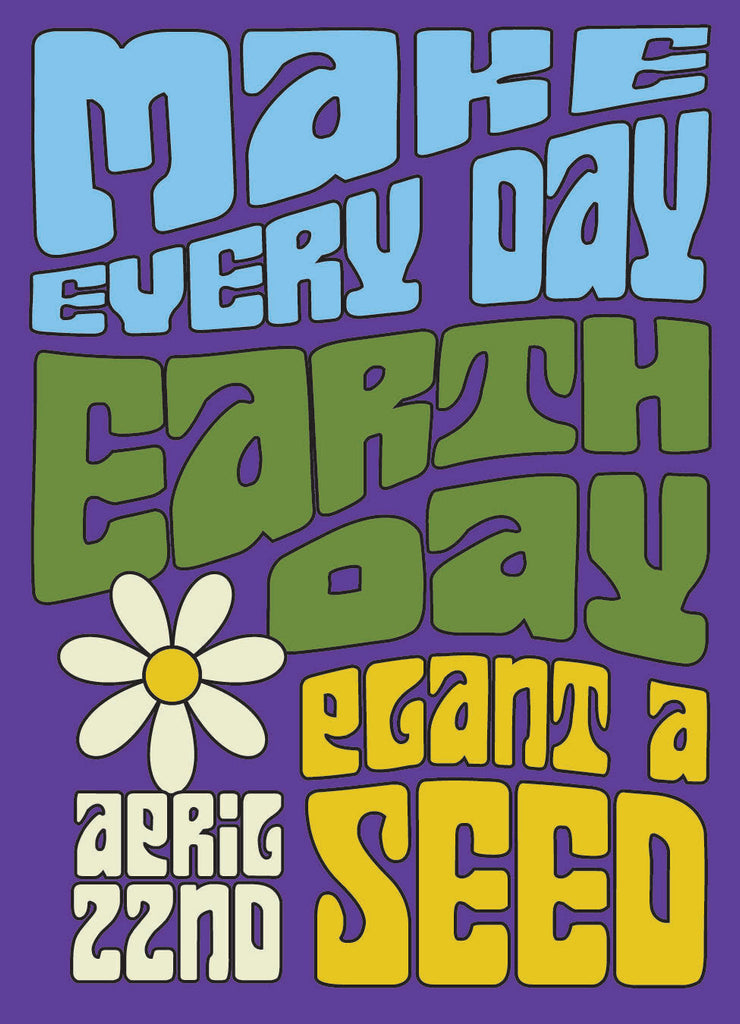 Psychedelic Make Everyday Earth Day Purple - Shasta Daisy Seed Packets
