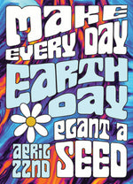 Psychedelic Make Everyday Earth Day Swirl - Shasta Daisy Seed Packets