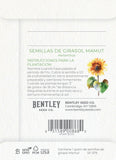 Paquetes de semillas de girasol de Mamut - Bentley Seeds