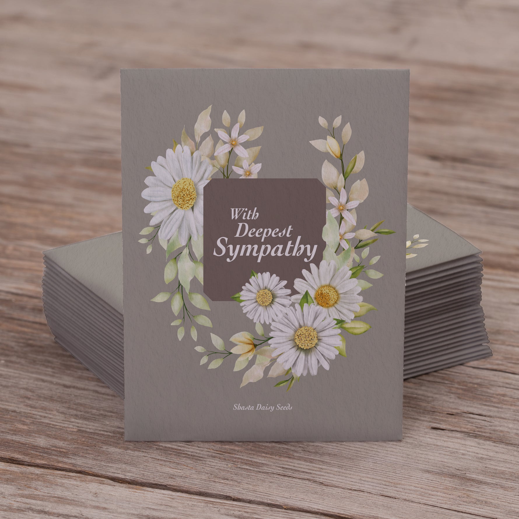 plant shasta daisy seeds With Deepest Sympathy - Shasta Daisy Seed Packets