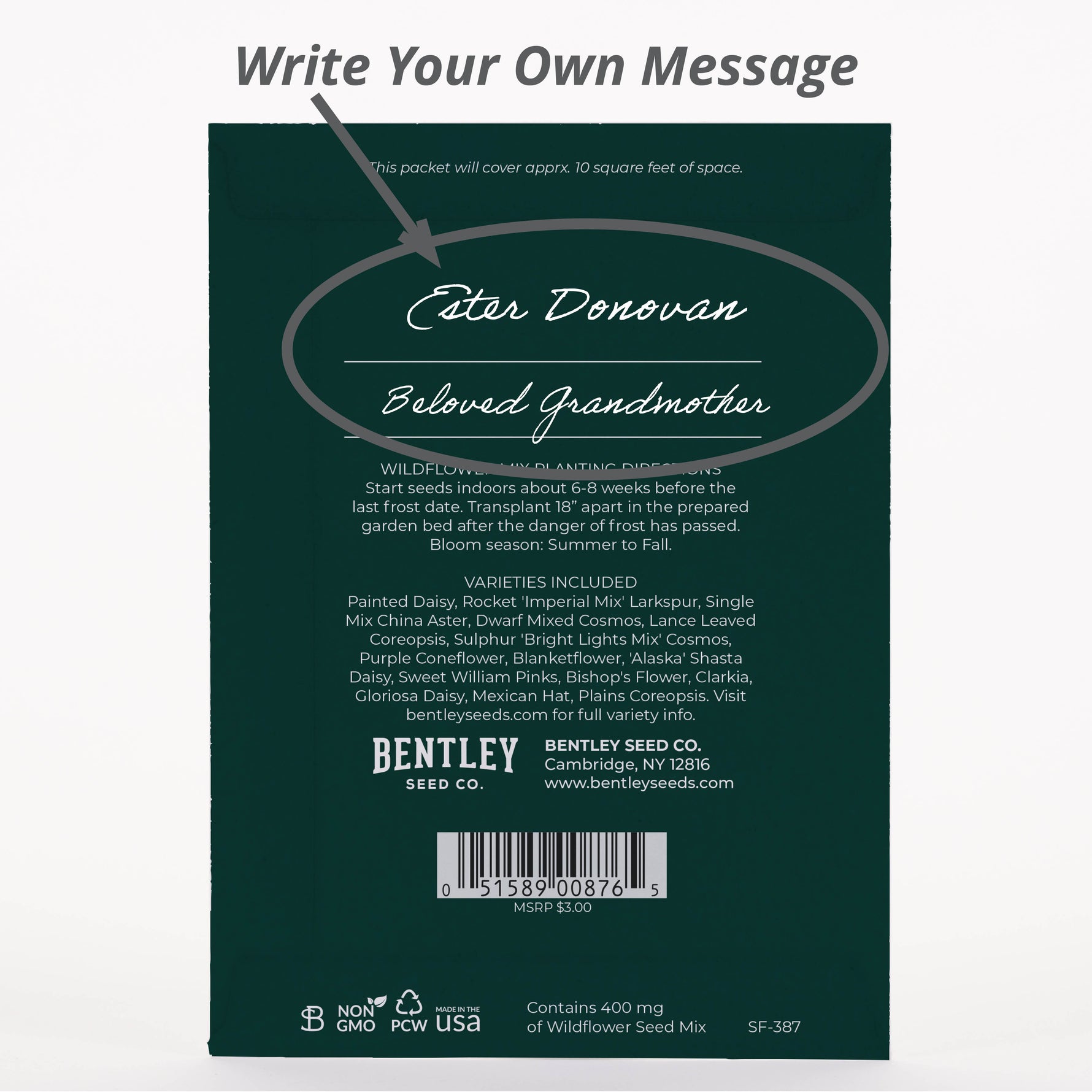 With Heartfelt Sympathy garden seeds