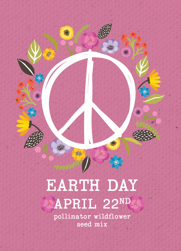 Earth Day Peace and Flowers - Wildflower Mix Seed Packets - Bentley Seed
