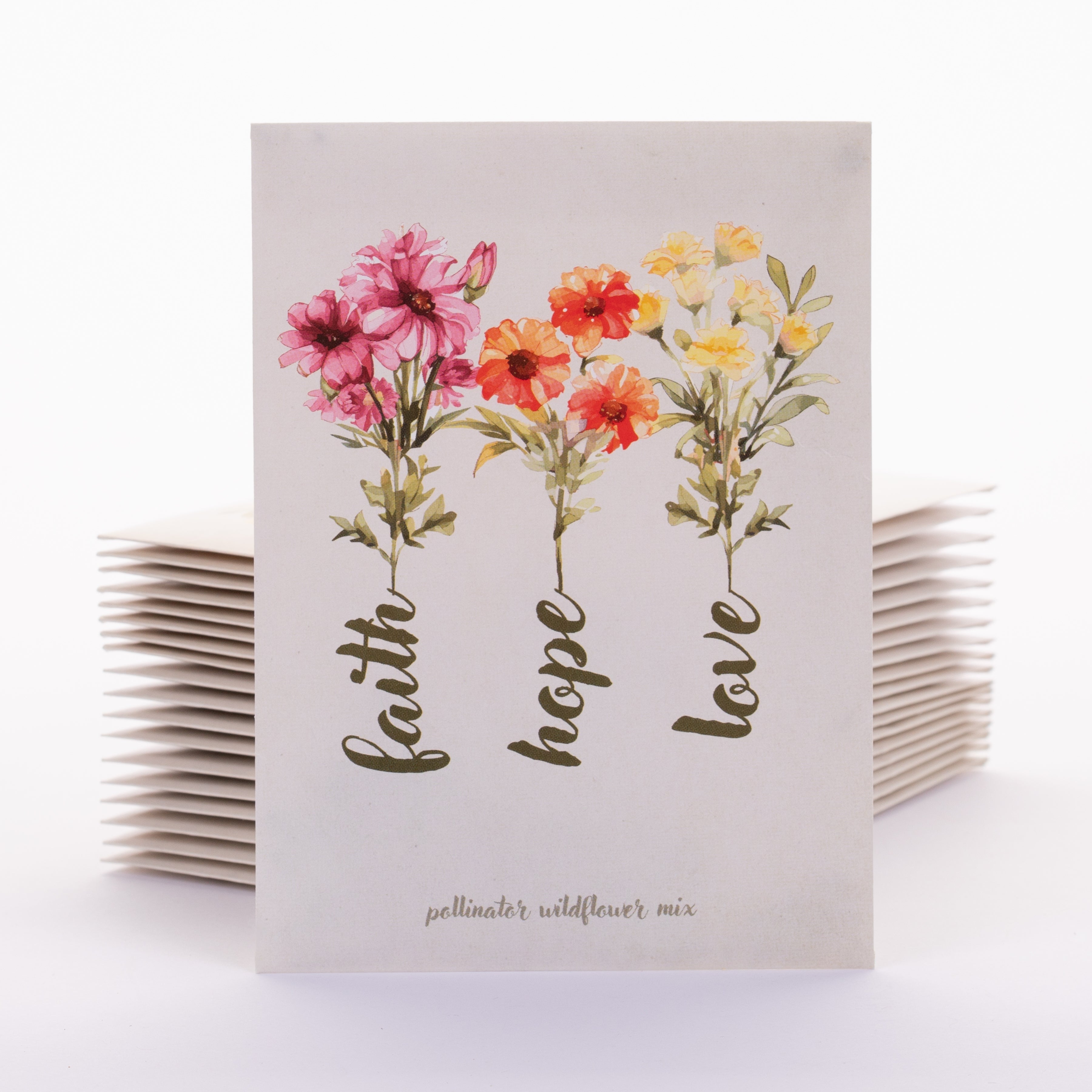 Faith Hope Love - Pollinator Wildflower Mix Seed Packets | Bentley