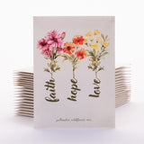 Faith Hope Love - Pollinator Wildflower Mix Seed Packets - Faith-Themed Seed Packets - Bentley Seed