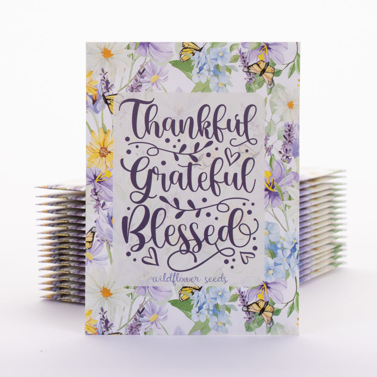 Thankful Grateful Blessed - Wildflower Mix Seed Packets - Faith-Themed Seed Packets - Bentley Seed