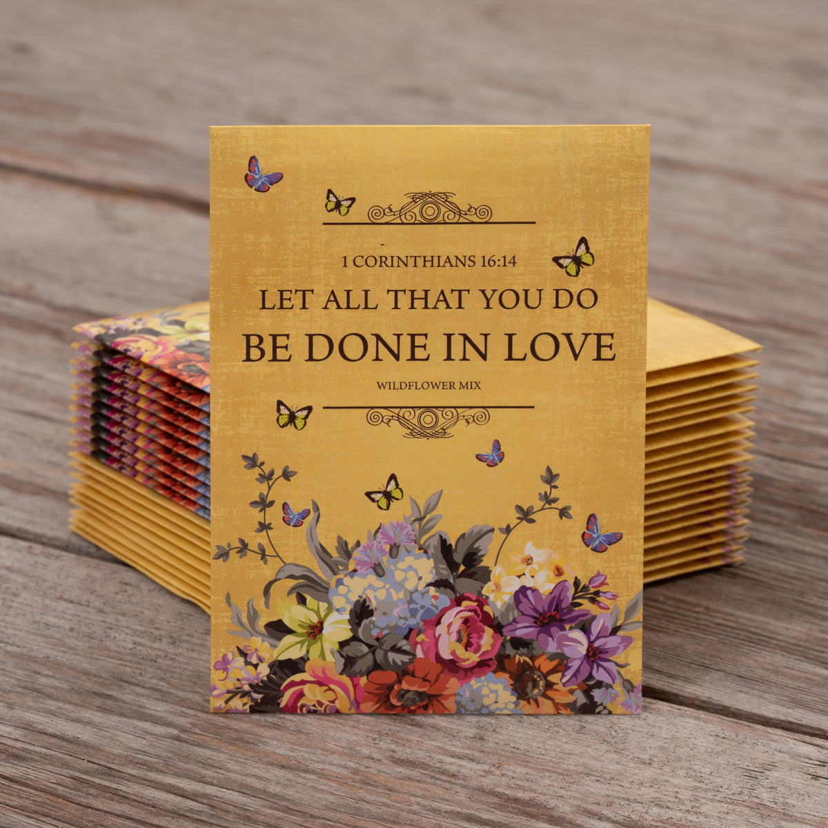 All You Do Be Done In Love - Wildflower Mix Seed Packets - Faith-Themed Seed Packets - Bentley Seed