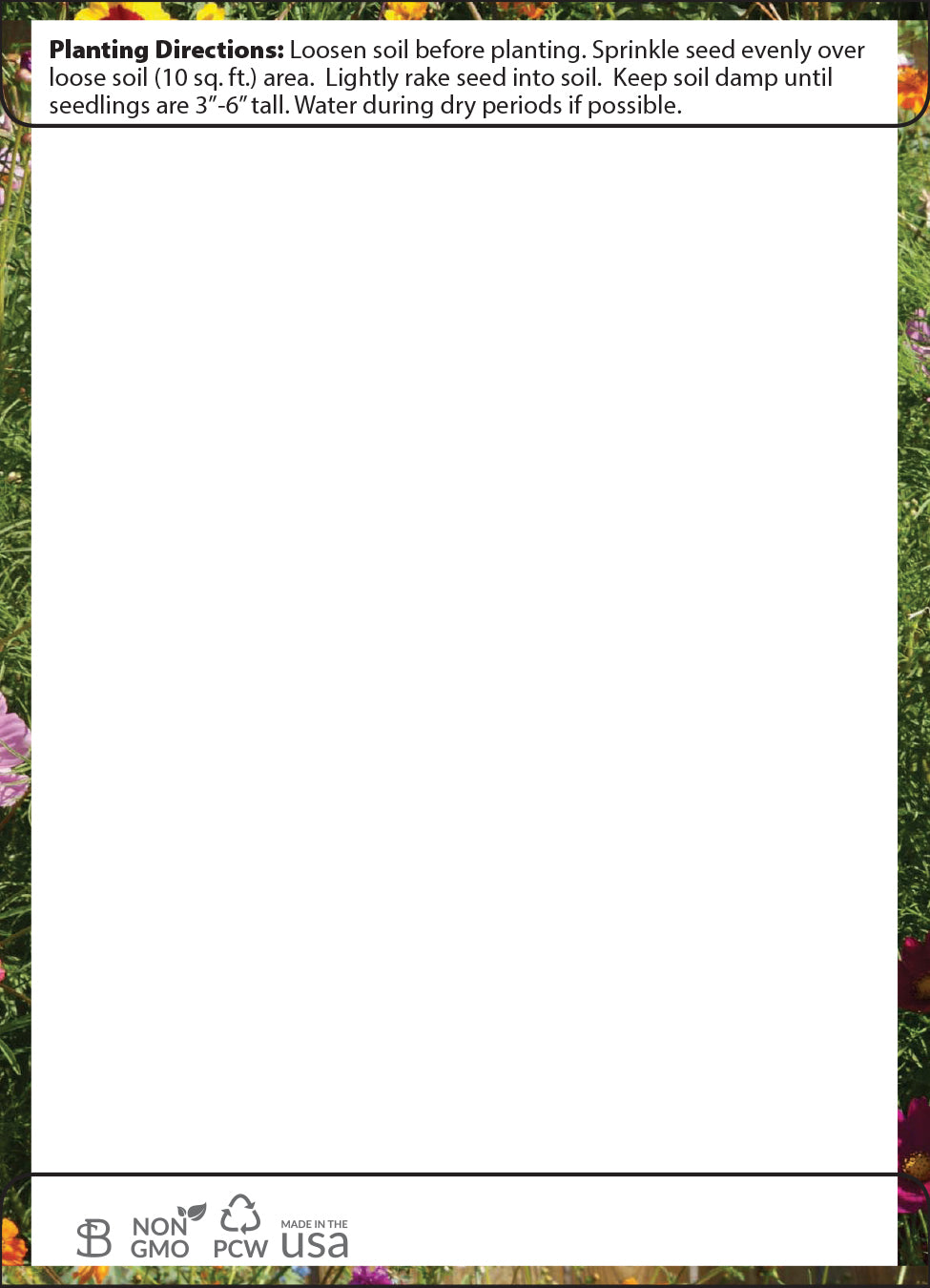 Personalized Seed Packets flower seeds
