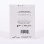 Back of a seed packet with text and branding for Bentley Seed Co.