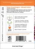 Baby Snapdragon -  Seed Packets