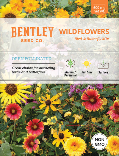 Wildflower, Bird & Butterfly Wildflower Mix Seed Packets garden seeds