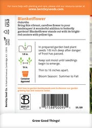 Blanketflower Seed Packets seed packet