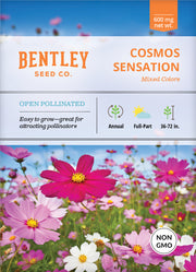Cosmos, Sensation Seed Packets flower seeds