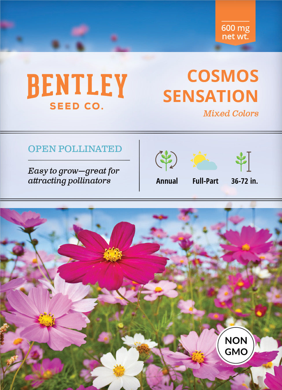 Cosmos, Sensation Seed Packets flower seeds