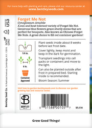 Forget Me Not Seed Packets garden seeds