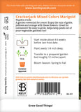 Marigold, Crackerjack Mixed Colors Seed Packets