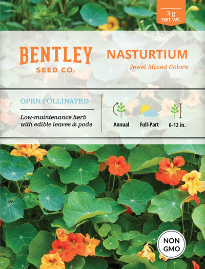 Nasturtium, Jewel Mixed Color Seed Packets seed packet