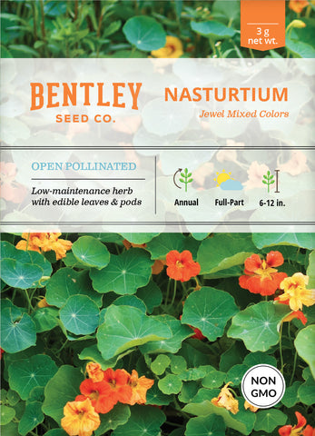 Nasturtium, Jewel Mixed Color Seed Packets