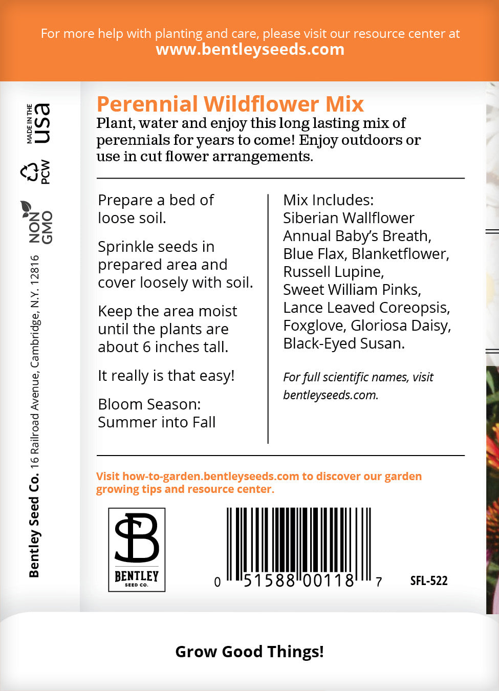Wildflower, Perennial Wildflower Mix Seed Packets flower seeds