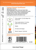 Sunflower, Velvet Queen Seed Packets