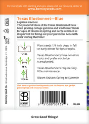 Texas Bluebonnet Seed Packets seed packet