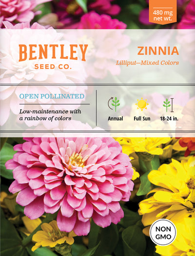 Zinnia, Lilliput Seed Packets seed packet