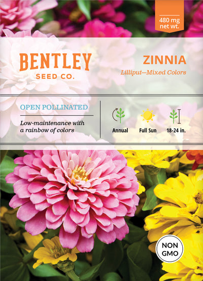 Zinnia, Lilliput Seed Packets seed packet