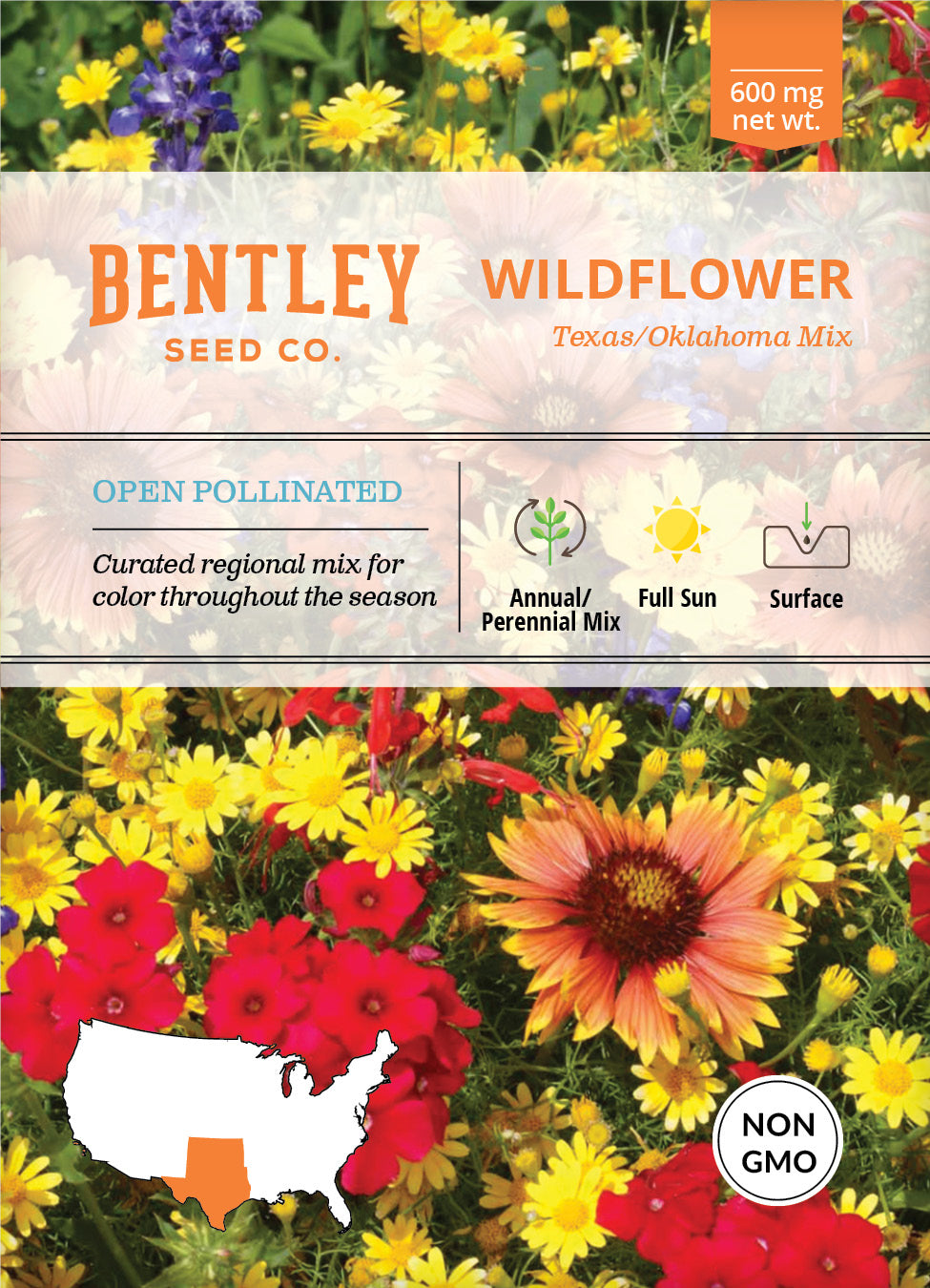 Wildflower, Texas Oklahoma Wildflower Mix Seed Packets