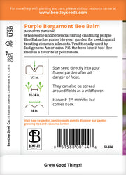 Bee Balm Seed Packets garden seeds