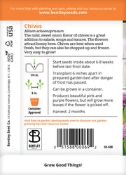 Chives Seed Packets garden seeds