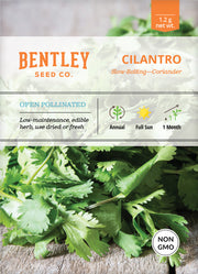 Cilantro, Slow Bolting Seed Packets seed packet