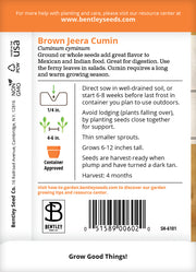 Cumin Seed Packets seed packet