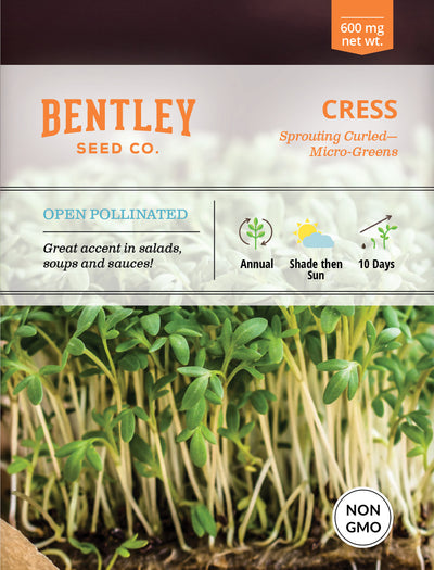 Cress, Curled Seed Packets flower seeds