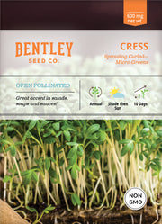 Cress, Curled Seed Packets flower seeds