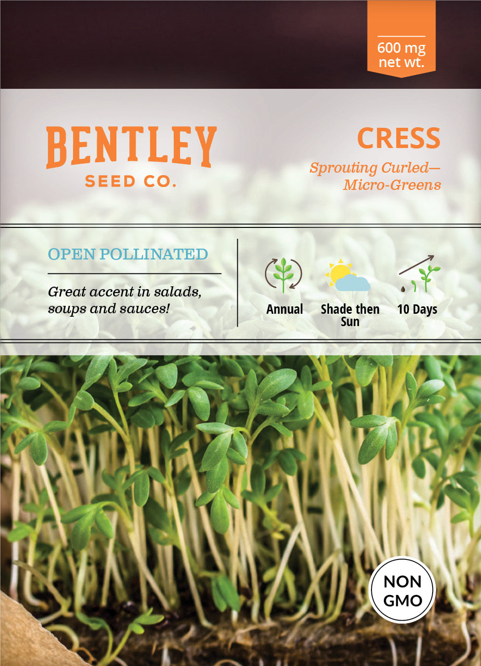 Cress, Curled Seed Packets flower seeds