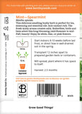 Mint, Spearmint Seed Packets - Bentley Seed