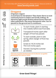 Oregano Seed Packets seed packet