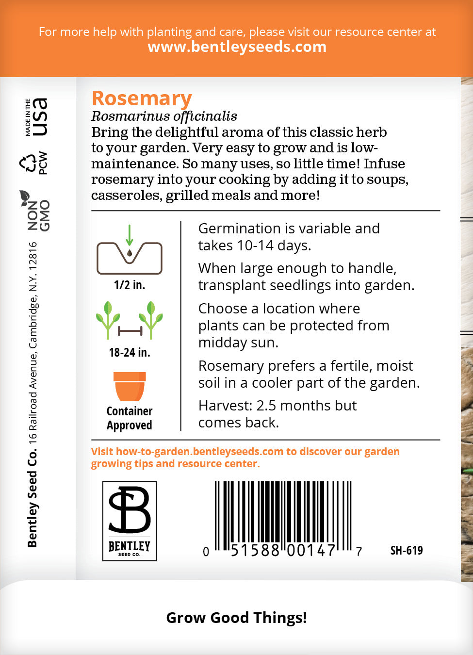 Rosemary Seed Packets seed packet