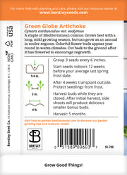 Artichoke, Green Globe Seed Packets seed packet